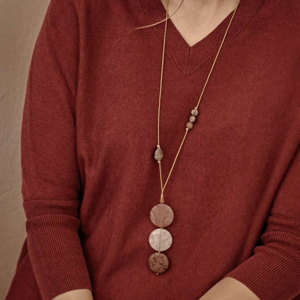 J. Jill NEW Pure Jill Gathered Stones Circles Pendant